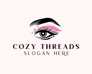 Eyelash Makeup Threading logo design