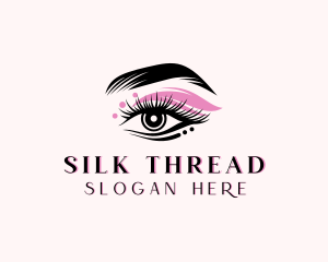 Eyelash Makeup Threading logo design