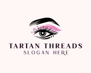 Eyelash Makeup Threading logo design