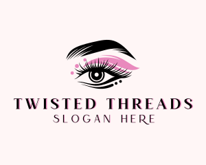 Eyelash Makeup Threading logo design