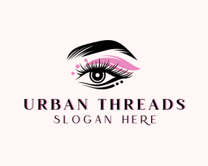 Eyelash Makeup Threading logo design