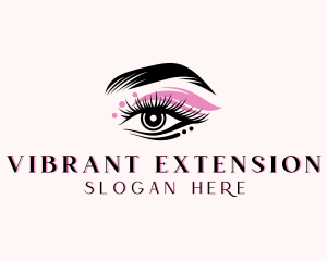 Eyelash Makeup Threading logo design