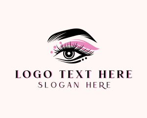 Makeup - Eyelash Makeup Threading logo design