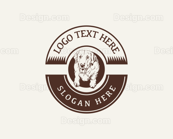 Dog Vintage Grooming Logo