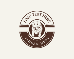 Dog Vintage Grooming Logo