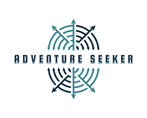 Adventure Navigation Arrow logo design