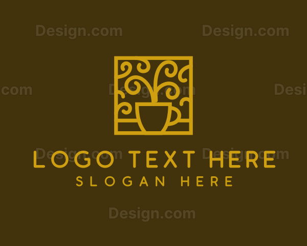 Elegant Coffee Teacup Logo