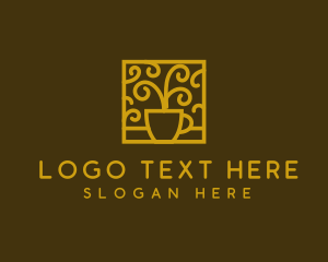 Elegant Coffee Teacup Logo