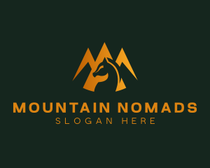 Mountain Adventure Horse  logo design