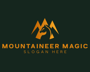 Mountain Adventure Horse  logo design