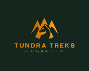 Mountain Adventure Horse  logo design