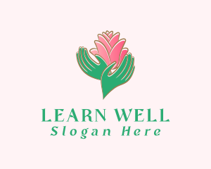 Lotus Hands Wellness logo design