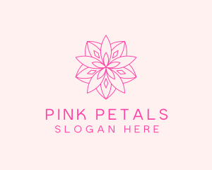 Minimalist Pink Sakura logo design