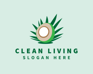 Healthy Coconut Fruit logo
