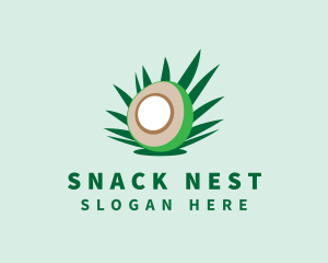 Healthy Coconut Fruit logo design