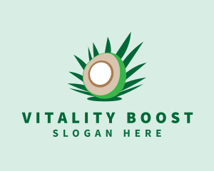 Healthy Coconut Fruit logo