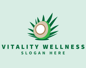 Healthy Coconut Fruit logo