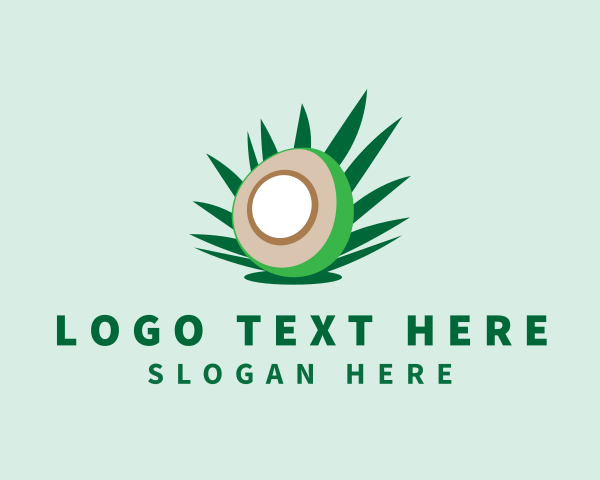 Healthy Coconut Fruit logo