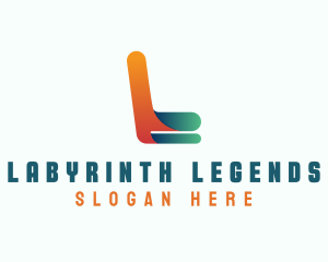 Gradient Freight Letter L logo design