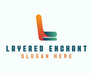 Gradient Freight Letter L logo design