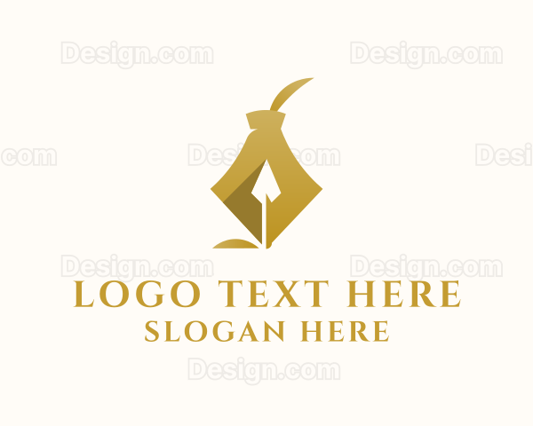 Elegant Fountain Pen Spear Logo