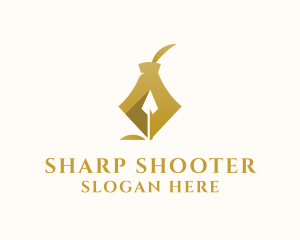 Elegant Fountain Pen Spear logo design