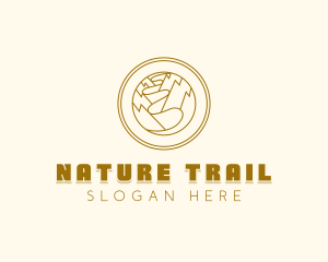 Mountain Trail Ravine Gorge logo design