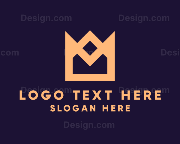 Simple Crown Envelope Logo