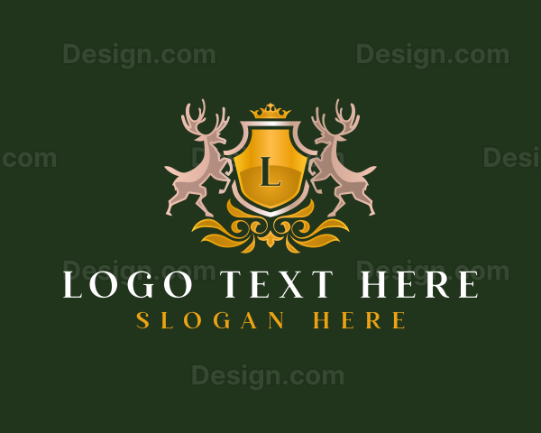 Deer Antler Crest Logo