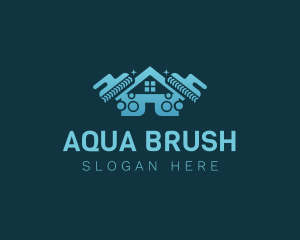 House Brush Cleaning logo design