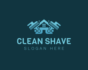 House Brush Cleaning logo design