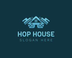 House Brush Cleaning logo design