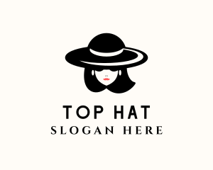 Fashion Hat Woman logo design