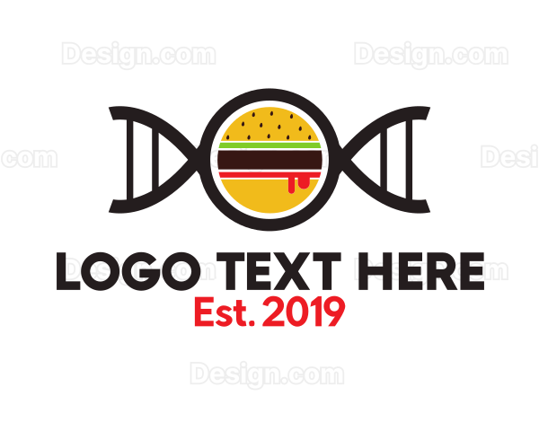 Burger DNA Gene Logo