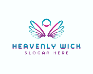 Angel Spiritual Wings logo design