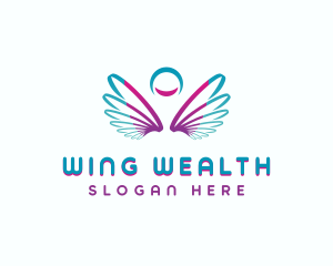 Angel Spiritual Wings logo design