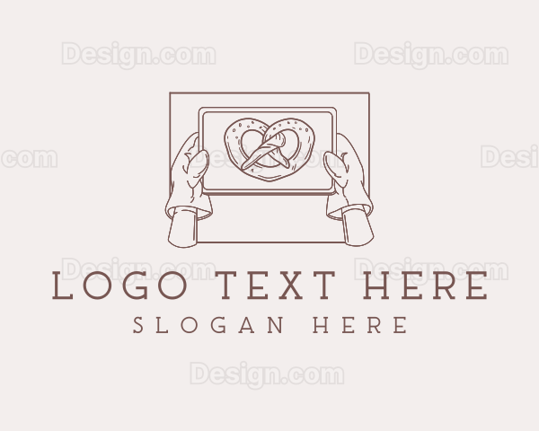 Pretzel Pastry Baking Logo