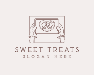 Pretzel Pastry Baking logo design