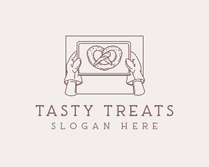 Pretzel Pastry Baking logo design