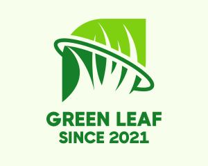 Green Leaf Grass logo design