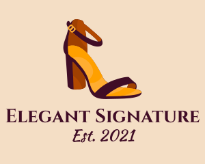 Elegant Heel Sandals logo design