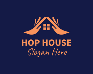 House Charity Hand  logo design