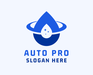 Water Droplet Orbit Logo