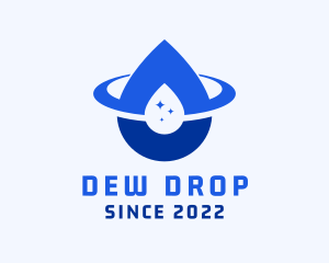 Water Droplet Orbit logo design