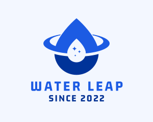 Water Droplet Orbit logo design