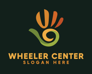 Colorful Hand Daycare Center logo design