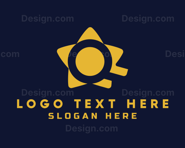 Star Magnifying Glass Logo