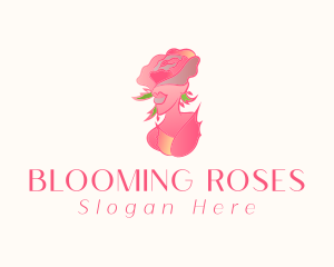 Woman Rose Beauty logo design