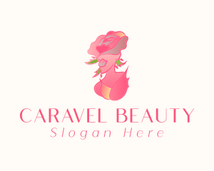 Woman Rose Beauty logo design