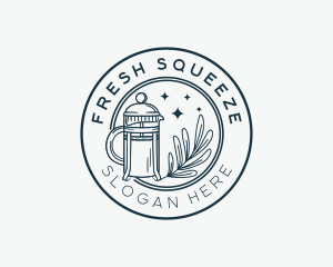 Coffee French Press logo design